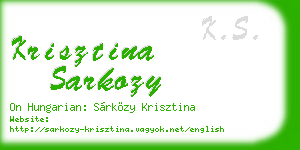 krisztina sarkozy business card