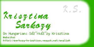 krisztina sarkozy business card